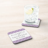 Paarse Polka Dots, Polka Dot Pattern, Weddenschap Onderzetter (Rechterzijde)