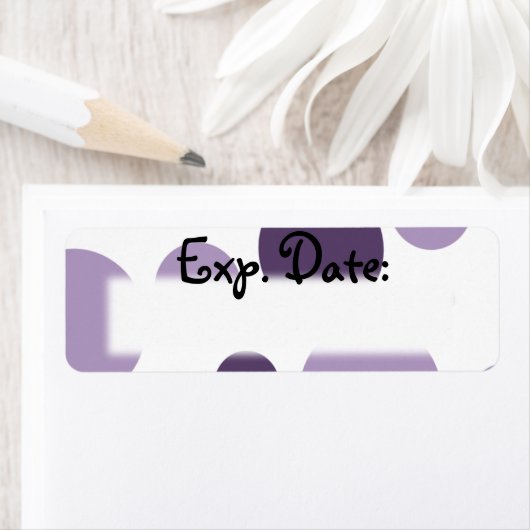 Paarse Polkadots Vervaldatum Labels (Insitu)