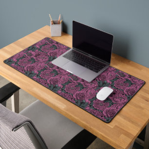 Paarse pony-bloemen bureaumat