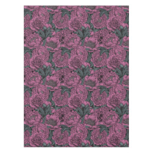 Paarse pony-bloemen tafelkleed