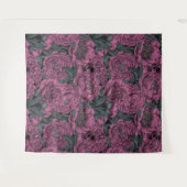 Paarse pony-bloemen wandkleed (Voorkant (horizontaal))