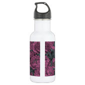 Paarse pony-bloemen waterfles  (Achterkant)