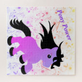 Paarse Pony Puzzle Legpuzzel (Horizontaal)