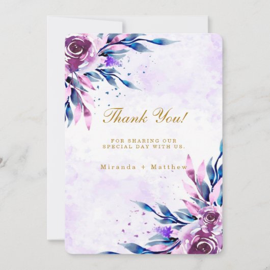 Paarse pony Summer Gold Weddenschap Hartelijk dank Kaart (Voorkant)