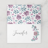 Paarse pony waterverf bruiloft aangepaste plaatska (Buitenkant ongevouwen)