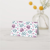 Paarse pony waterverf bruiloft aangepaste plaatska (Achterkant)