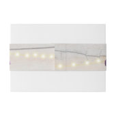 Paarse Pony Wood String of Lights Wedding Custom Uitnodigingen Wikkel (Achterkant Voorbeeld)