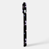 paarse poot (zwart) Telefoonhoes iPhone Hoesje (Linkerkant)