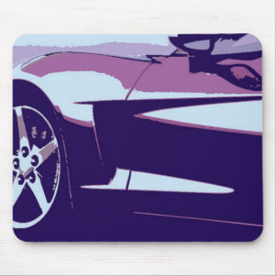Paarse Pop Art Corvette Muismat