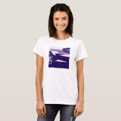 Paarse Pop Art Corvette T-shirt (Voorkant volledig)