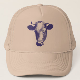 Paarse Pop Art Koe Grafisch Trucker Pet