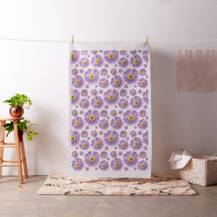 Paarse Pop Daisy Pattern Stof