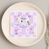 Paarse Pop Muziek Tween Tiener Verjaardagsuitnodig Servet