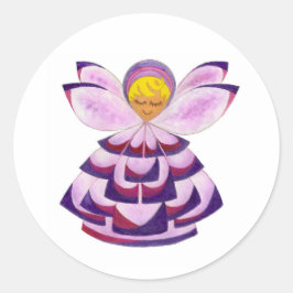 Paarse Posy Pixie Sticker