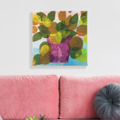 Paarse pot uitgerekt canvas afdruk (Insitu (Woonkamer))