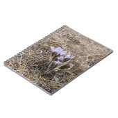 Paarse Prairie Crocussen Spiraal Foto Notitieboek (Linkerzijde)