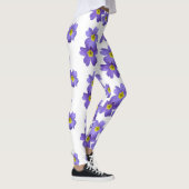 Paarse Primula-bloem Aangepaste Leggings (Rechts)