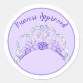 Paarse "Princess Approved" Label Sticker (Voorkant)