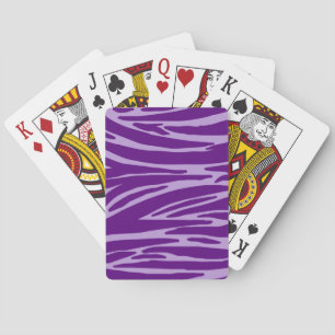 Paarse printkaarten voor dieren pokerkaarten