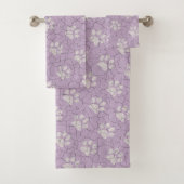 Paarse proefdoekset met handdoekjes bad handdoek (Insitu)