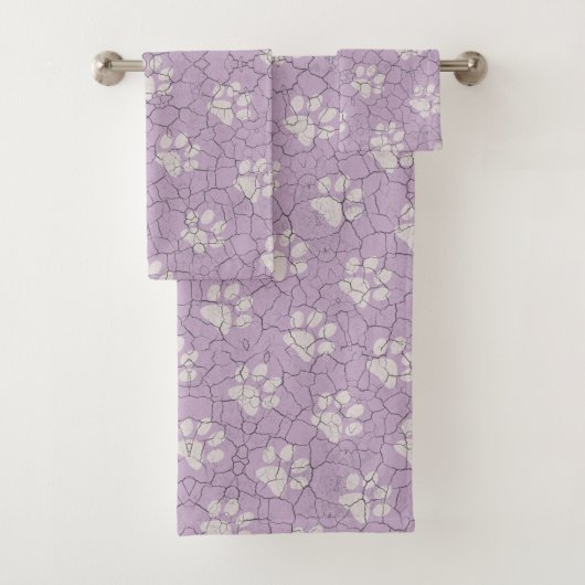 Paarse proefdoekset met handdoekjes bad handdoek (Insitu)