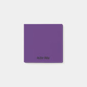 Paarse Professionele Minimalistische Zwart Script Post-it® Notes (Voorkant)