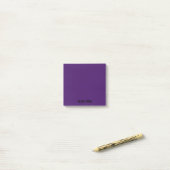 Paarse Professionele Minimalistische Zwart Script Post-it® Notes (Op bureau)