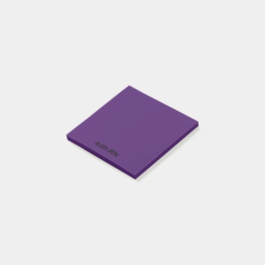 Paarse Professionele Minimalistische Zwart Script Post-it® Notes (Schuin)