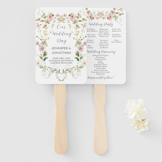 Paarse Pruim Lavendel Pioen Rozen Groene Programma Handwaaier (Voorkant en achterkant)