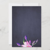 Paarse Pruim waterverf Zomer Bloemen bruiloft Kaart (Achterkant)