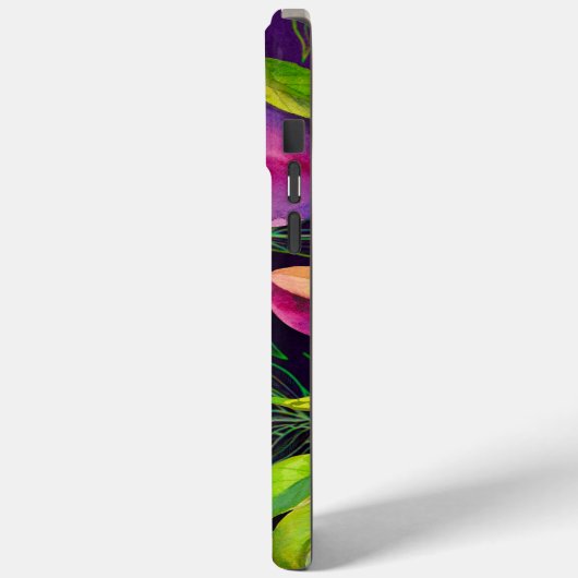 Paarse pruimpatroon Case-Mate iPhone case (Achterkant / Links)