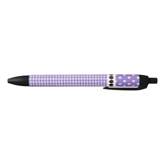 Paarse Pset en Polka Dots Zwarte Inkt Pen (Bodem)
