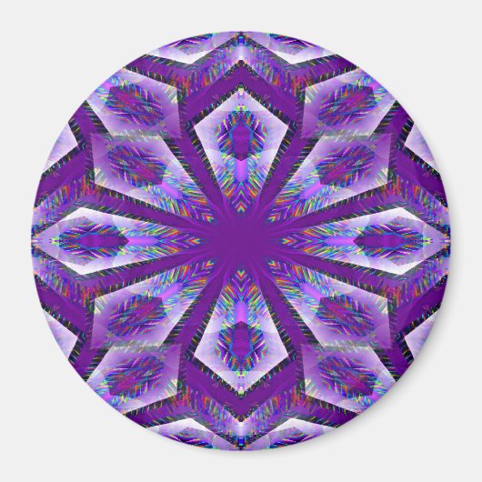 Paarse Psychedelic Star... Magneet (Voorkant)