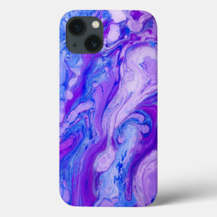 paarse psychedelische vloeistof iPhone 13 hoesje