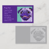 Paarse Pug Visitekaartje (Voorkant / Achterkant)