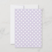 Paarse Puppy Dog Uitnodiging met Stripes en Stippe (Achterkant)