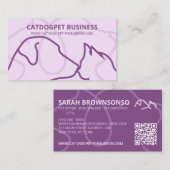 PAARSE QR-code Logo Dogs Cats Pet Visitekaartje (Voorkant / Achterkant)