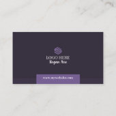 Paarse QR Code Visitekaartjes 23 Verpakking van 10 (Achterkant)