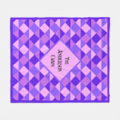 Paarse quiltpatroon fleece deken (Voorkant (Horizontaal))