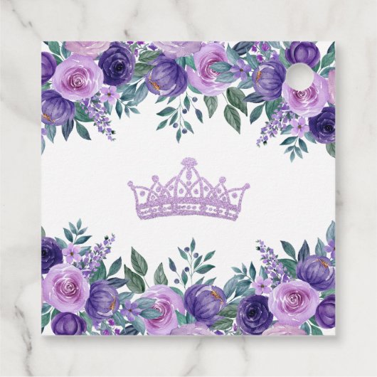 Paarse Quinceanera Dank u Bedankjes Labels (Achterkant)