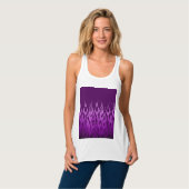 Paarse raceflames tanktop (Volledige Voorkant)
