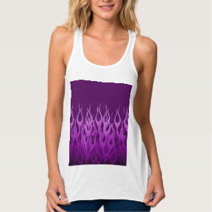 Paarse raceflames tanktop