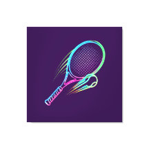 Paarse Racket Canvas Wandkunst