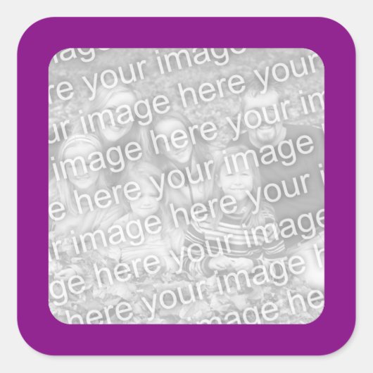 Paarse Rand Foto Sticker (Voorkant)