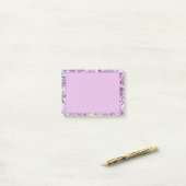 Paarse Rand Post-it® Notes (Op bureau)
