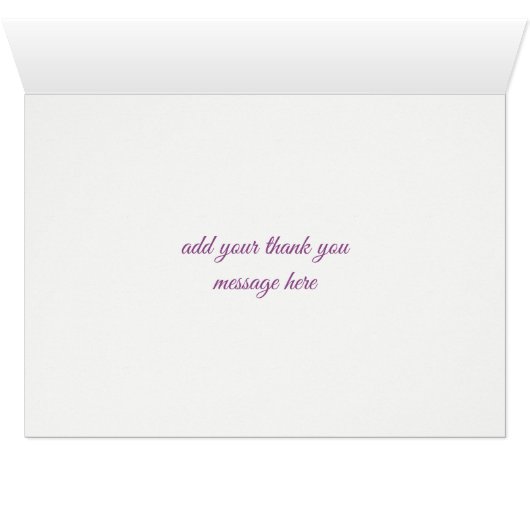 Paarse Ranunculus Lente Bloemen Dank u kaart (Binnen Horizontaal (Onder))