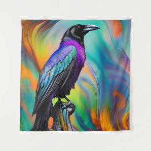 Paarse Raven, noordelijke lichtachtergrond Wandkleed