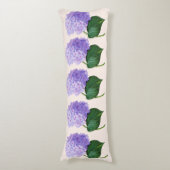 Paarse Redoute Hydrangeas Lichaamskussen (Voorkant Verticaal)