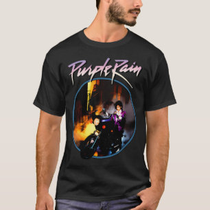Paarse Regen Motorfiets T-shirt