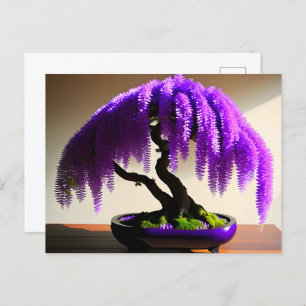 Paarse Regen Wisteria Bonsai, Postcrossing Briefkaart